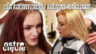 KLIENTKA MIAŁA NIERÓWNO POFARBOWANE WŁOSY❗| Ostre cięcie