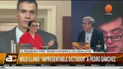"Unpresentable dictator": Milei attacks Sánchez again and speaks about the Falklands