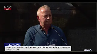 Bencsik András - Tüntetés a Terror Háza Múzeum előtt - HírTV