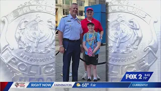 Police Officer and Retired Navy Veteran, Kevin Androff of St. Louis, MO, receives $500 for his servi