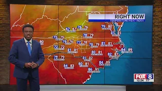 A sunny, pleasant Tuesday with a chance for rain moving in later in the week
