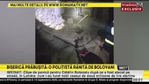 O polițistă a fost rănită după ce o biserică s-a prăbușit, în Sălaj