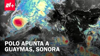 Hurricane Polo's path after making landfall in Baja California Sur