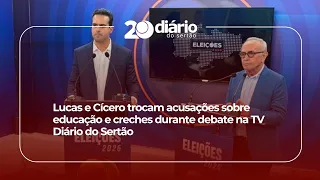 Lucas and Cícero trade accusations over education and daycare centers during TV Diário do Sertão ...