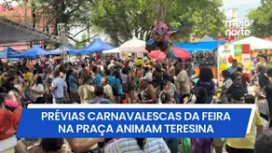 Prévias carnavalescas da Feira na Praça animam o centro de Teresina neste domingo (1º) | Meio Norte