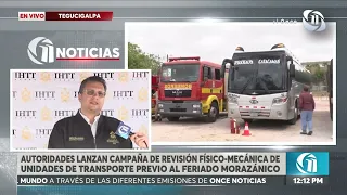 Physical and Mechanical Inspection for Public Transport Enabled Ahead of Morazánico Holiday