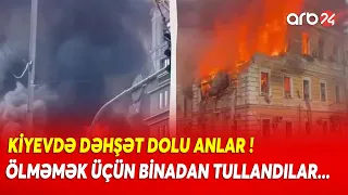 İnsanlar özlərini binadan atdı: Kiyevdə dəhşət dolu YAŞAM MÜBARİZƏSİ - Rusiyanın hücumunda...