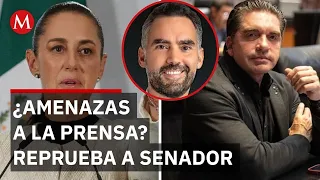 Sheinbaum condemns threat made by Morena senator against Enrique Acevedo