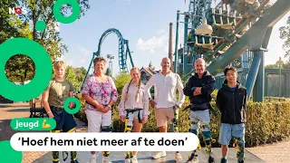 Veerle can finally ride the rollercoaster with her prosthetic leg
