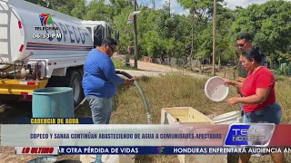 COPECO and SANAA continue supplying water to neighborhoods and communities in La Ceiba