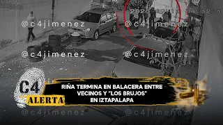 Shootout captured after brawl between neighbors and 'Los Brujos' criminal group in Iztapalapa