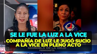 The power went out for Vice President Raquel Peña during an event.