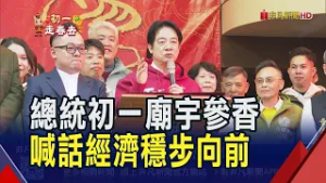 初一走春!賴總統參拜慶安宮 帶領團隊馬不停蹄打拚 盼新的一年"大家賺大錢"｜非凡財經新聞｜20260217