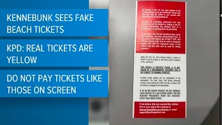Kennebunk police warn of fake parking ticket scam