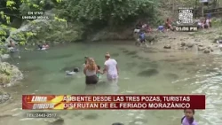 Ambiente desde las Tres Pozas, turistas disfrutan del Feriado Morazánico