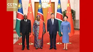 Chinese President Xi Jinping meets with his Namibian counterpart, Netumbo Nandi-Ndaitwah, in Beijing
