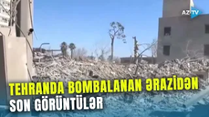 Tehranın mərkəzindən SON MƏLUMATLAR - TARİXİ BİNANIN qarşısına raket düşdü, yerlə bir oldu