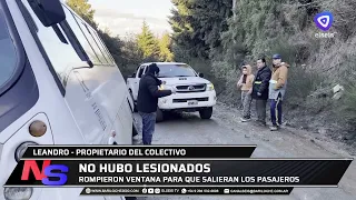 Tourist bus with students slides off road on the way to Piedras Blancas