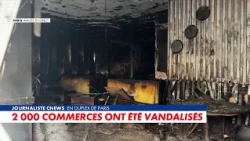 Les images d'un commerce parisien vandalisé