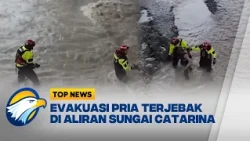 DRAMATIS! Detik-Detik Penyelamatan Pria Terjebak Arus Deras Sungai Santa Catarina Meksiko [Top News]