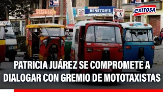 🔴🔵 Patricia Juárez se compromete a dialogar con gremio de mototaxistas