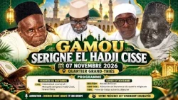 ANNONCE GAMOU SERIGNE ELHADJI CISSÉ - SAMEDI 07 NOVEMBRE 2026 À GRAND THIES