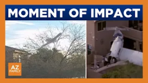 Security cam shows plane crashing into 2 Phoenix homes