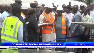 Edo State Govt. Inaugurates Okomu Mini Solar Grid In Gbelebu, Ovia South-West LGA