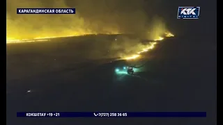 Steppe fires rage in Karaganda Region