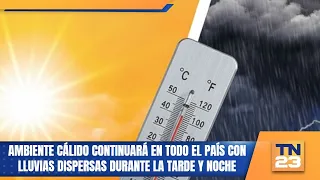 Warm conditions to continue nationwide with scattered rain in the afternoon and evening