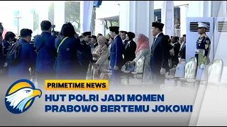 Momen Hangat Prabowo bertemu Jokowi di Acara HUT Polri - [Primetime News]
