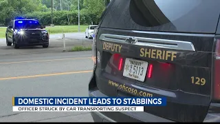 2 people stabbed in Wheeling domestic incident, officer struck by vehicle; investigation ongoing