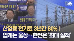 산업계 "전기료 폭탄"‥ 한전은 역대급 호실적? (2026.02.19/뉴스데스크/여수MBC)