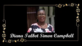 Death Announcement - Diana Talbot Simon Campbell