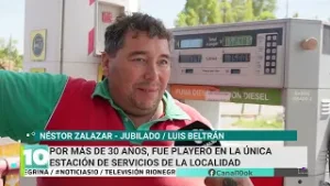Por más de 30 años Néstor Zalazar, fue playero en la única estación de servicios de Luis Beltrán