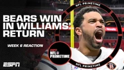 NFL Week 6 Reaction 🏈 Caleb Williams returns to Bears, Steelers win in OT | NFL Primetime