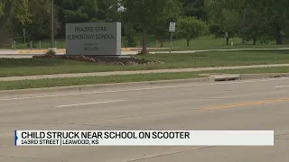 13-year-old boy hit by car while driving scooter to school in Leawood