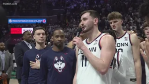 Alex Karaban shines on Senior Day for UConn men's basketball team after joining Huskies of Honor