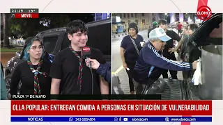 Community Soup Kitchen: Serving food to vulnerable people at 1º de Mayo Square
