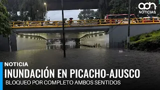 Heavy rains completely block both directions of the Picacho-Ajusco highway