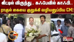 வீட்டில் விருந்து.. கஃபேவில் காஃபி... ராகுல் கையை குலுக்கி வழியனுப்பிய CM! RahulGandhi | CMVijay TVK