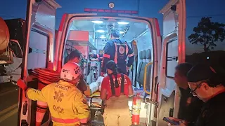 Truck collision leaves driver trapped in wreckage on BR-365