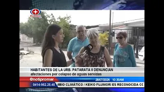 Residents of Patarata II Urbanization report health hazards due to sewage system collapse