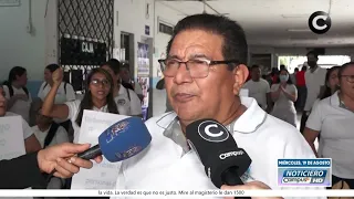 Personal del centro de salud Miguel Paz Barahona exige un aumento salarial justo