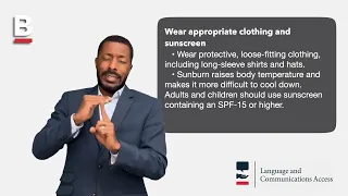 Wear appropriate clothing and sunscreen
