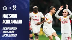 🎙️ Post-match comments from Victor Osimhen, Yunus Akgün, and Lucas Torreira #LOSCvGS #UCL
