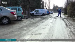 Éjszakai csőtörés a Malomárok utcában - 2026.02.27.