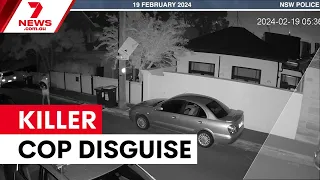 Chilling footage shows ex-cop before double murder | 7NEWS
