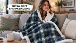 Double-Layer Flannel & Sherpa Blanket | Soft, Warm & Cosy