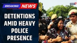 Protesters Detained Amid Heavy Police Presence and Stone-Pelting Incidents | Delhi News Today